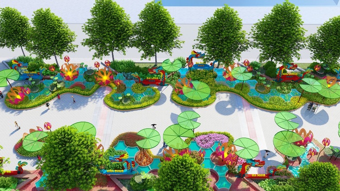 Preparations for Nguyen Hue Flower Street under way - 5 Preparations for Nguyen Hue Flower Street under way - 5