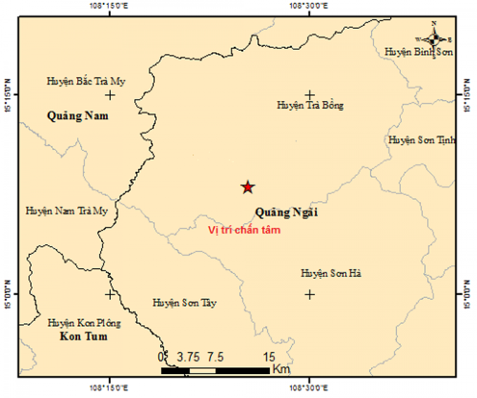 Quang Ngai faces two earthquakes on Monday morning - 1 Quang Ngai faces two earthquakes on Monday morning - 1