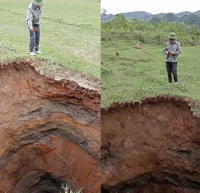 Huge sinkhole appears in Nghe An - 2
