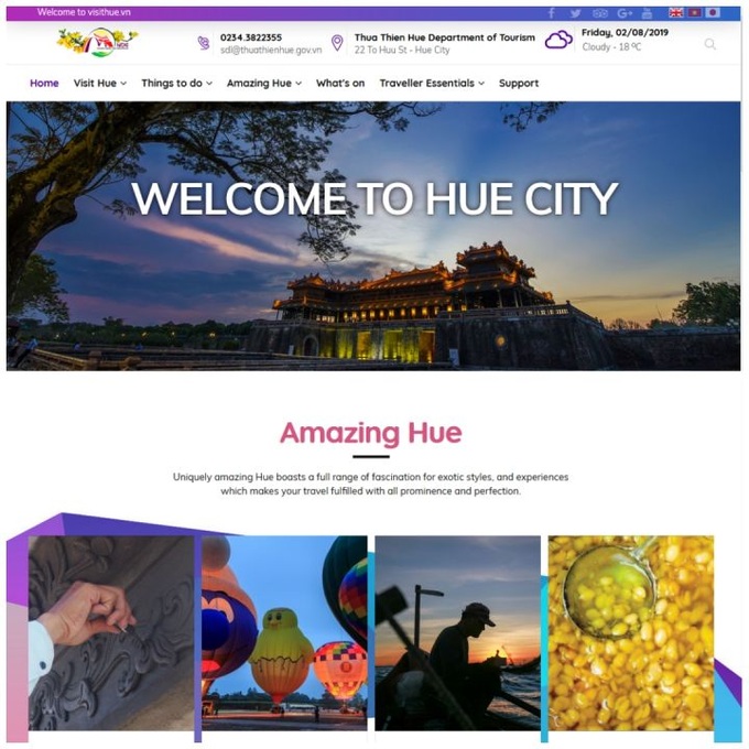 Hue opens tourism portal - 1