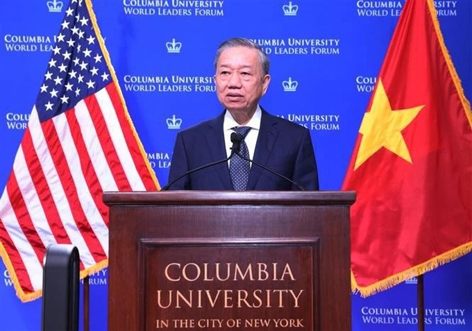 Vietnam’s top leader visits, delivers policy speech at Columbia University - 1