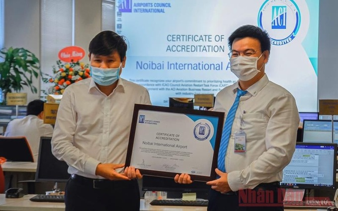 Noi Bai Airport recognised as safe anti-pandemic airport - 1