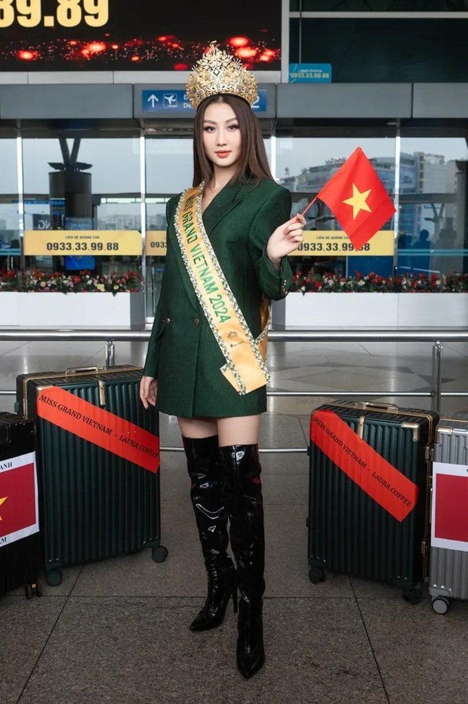 Quang Nam native departs for Miss Grand International 2024 in Cambodia - 1