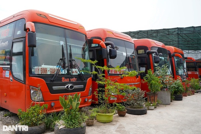 Hundreds of coaches, taxis in Hanoi left idle due to pandemic - 2
