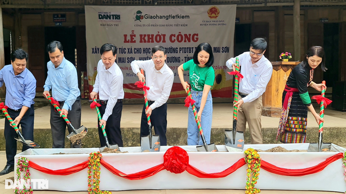 Dantri starts construction at Nghe An boarding school - 1