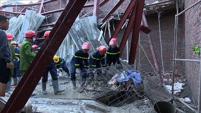 Three die, five injured in Thai Binh construction accident - 2 Three die, five injured in Thai Binh construction accident - 2