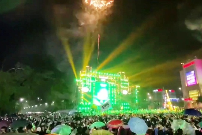 Firework lit up on New Year's Eve - 10 Firework lit up on New Year's Eve - 10