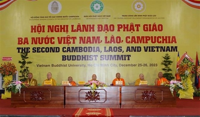Cambodia-Laos-Vietnam Buddhist Summit opens in HCM City - 1