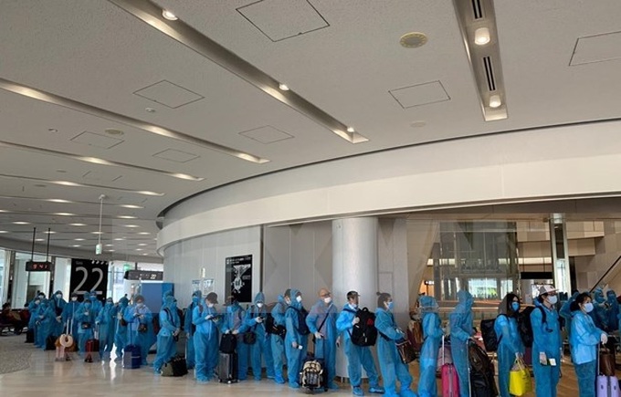 Over 190 Vietnamese citizens brought home from Japan - 1