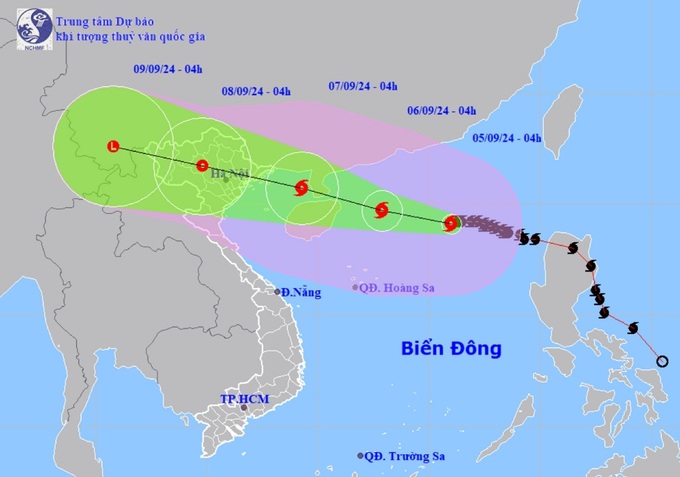 Typhoon Yagi keeps gathering force, heads towards Northern Vietnam - 1