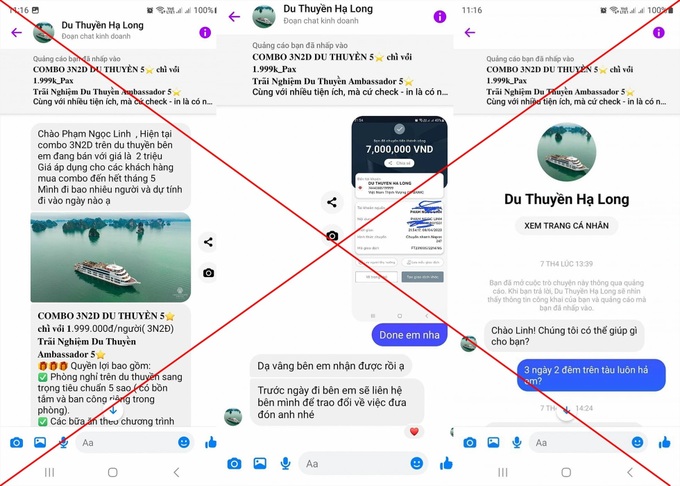 Fake Ha Long cruise voucher site exposed - 1