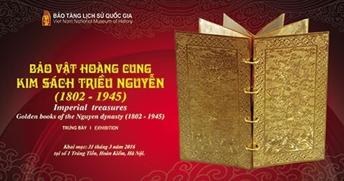 Nguyen Dynasty gold books on display - 1