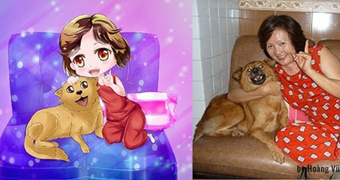 Young Vietnamese draw Chibi as tribute to parents - 2 Young Vietnamese draw Chibi as tribute to parents - 2