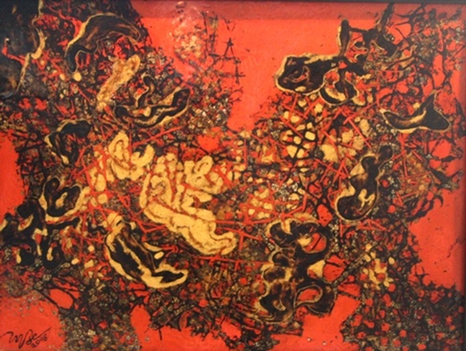 Abstract lacquer painter introduces latest works - 4 Abstract lacquer painter introduces latest works - 4