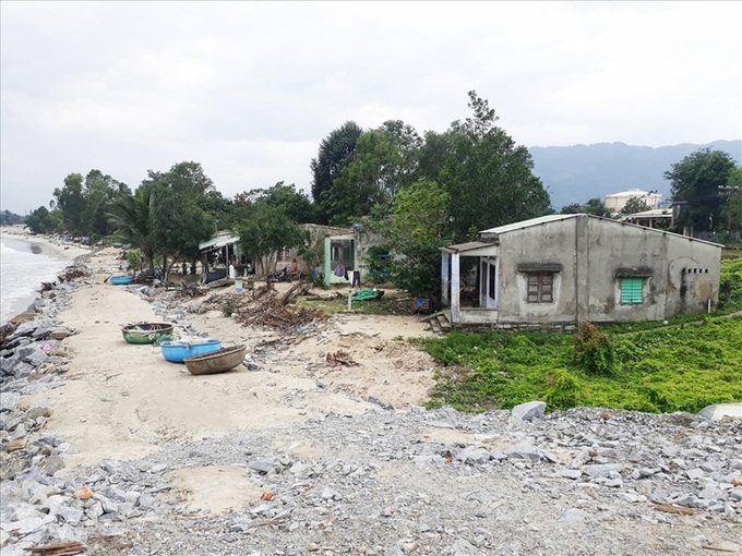 Dozens of households in Danang being threatened by beach erosion - 1