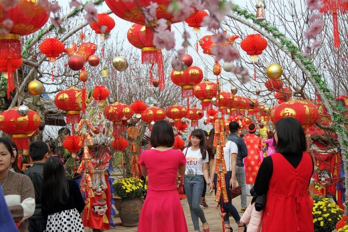 Young flock to see Nhat Tan peach blossoms - 2 Young flock to see Nhat Tan peach blossoms - 2