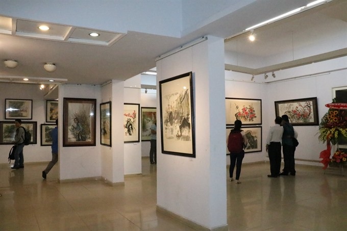 Watercolour painting exhibition celebrates National Day - 1 Watercolour painting exhibition celebrates National Day - 1