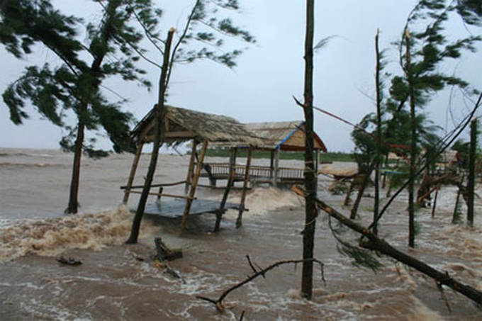 Paddies, houses submerged by flood - 1