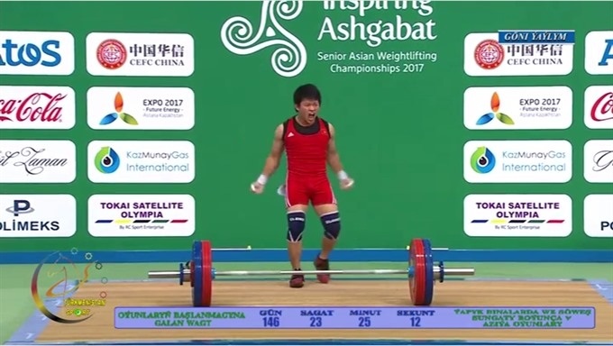 Vietnamese wins gold at Asian weightlifting champs - 1 Vietnamese wins gold at Asian weightlifting champs - 1
