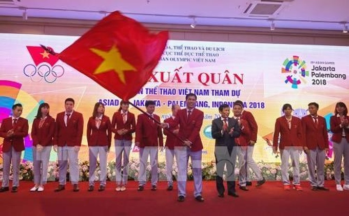 Ceremony sees off Vietnamese sport delegation to Asian Games 2018 - 1 Ceremony sees off Vietnamese sport delegation to Asian Games 2018 - 1