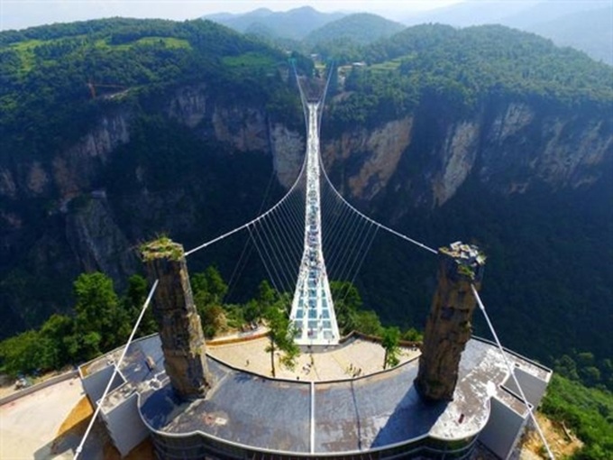 China opens longest glass bottom bridge in world - 1