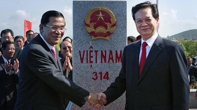 Vietnam-Cambodia land border marker inaugurated - 1 Vietnam-Cambodia land border marker inaugurated - 1