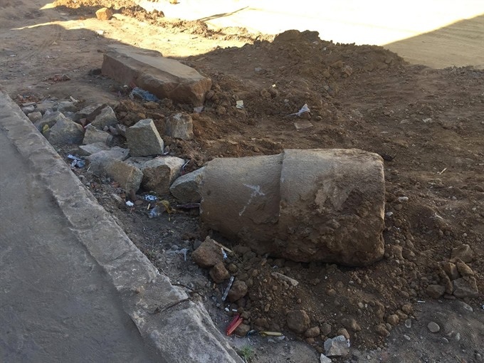 Stones from ancient Chăm Tower found in Quảng Ngãi - 1