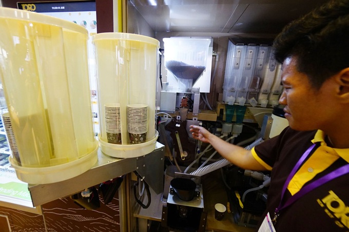 Automatic coffee machine displayed at HCM City expo - 2