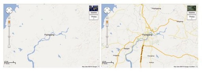 Google unveils detailed N. Korea map - 1 Google unveils detailed N. Korea map - 1
