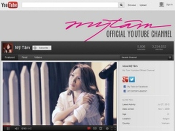 First Vietnamese singer becomes Youtube partner - 1 First Vietnamese singer becomes Youtube partner - 1