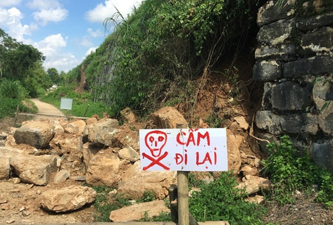 Ho Dynasty Citadel faces erosion caused by Storm Doksuri - 1