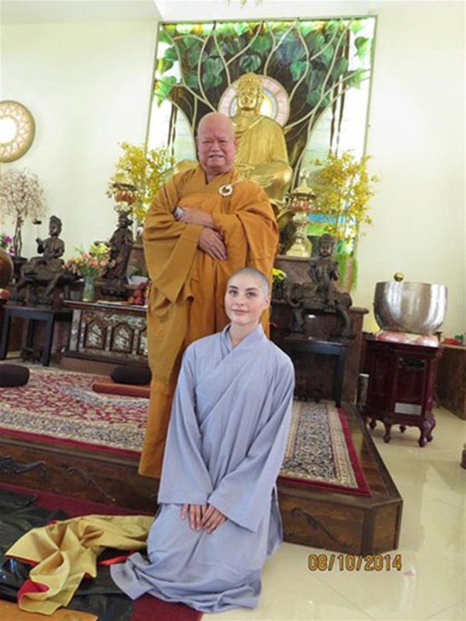 American ordained nun at Vietnamese pagoda - 5