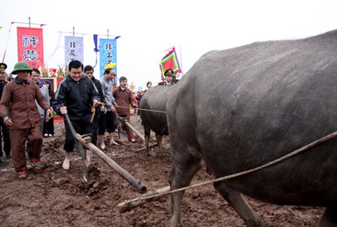 President joins ploughing festival in Ha Nam - 1