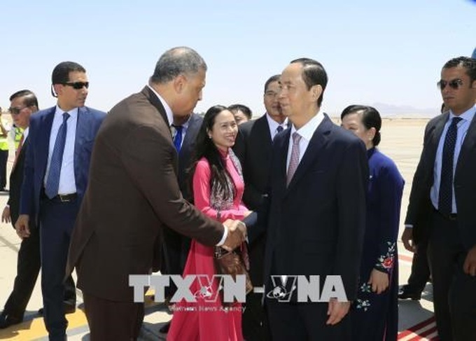 President Tran Dai Quang begins State visit to Egypt - 1