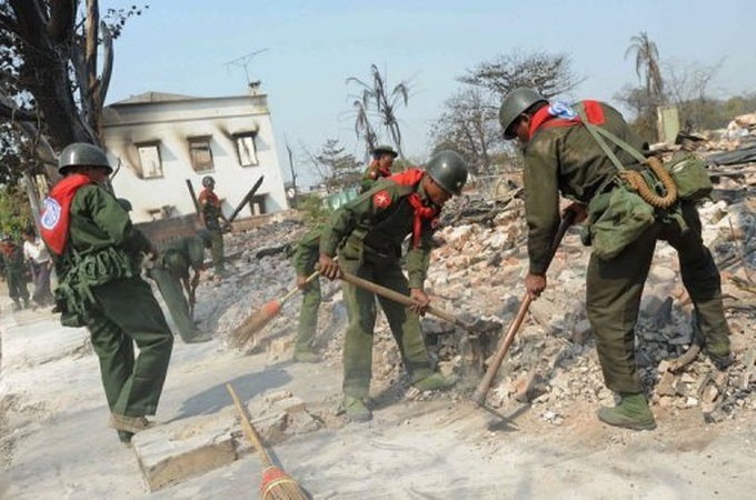 Death toll from Myanmar unrest hits 40 - 1