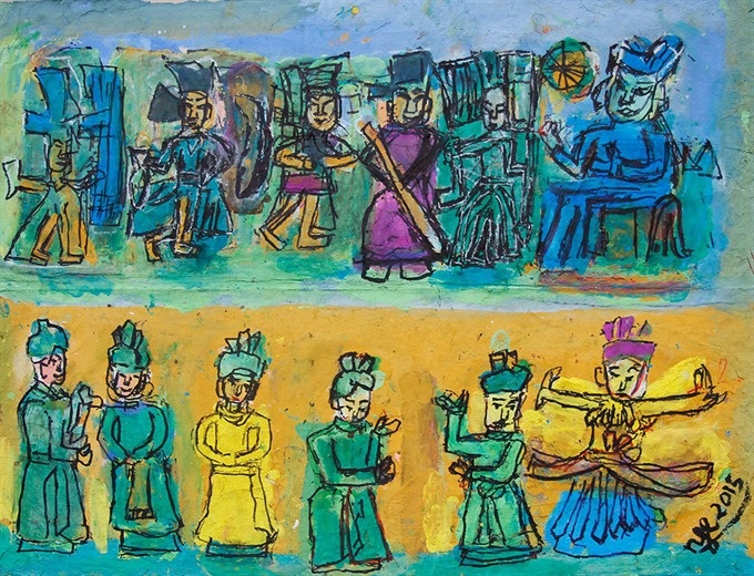 Artist Nguyễn Tư Nghiêm’s masterpieces on display - 1