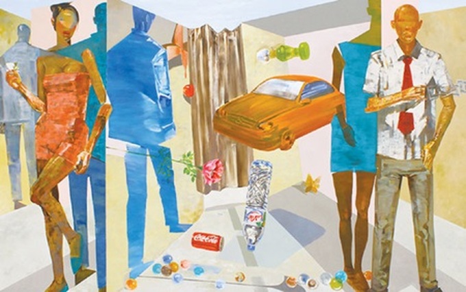 Regional artists display paintings in Hanoi - 2