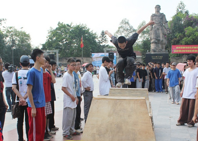 Hanoi youth enjoy urban sports festival - 1 Hanoi youth enjoy urban sports festival - 1
