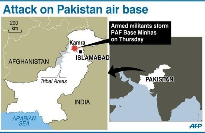 Gunmen attack Pakistan air base, 8 dead: officials - 2
