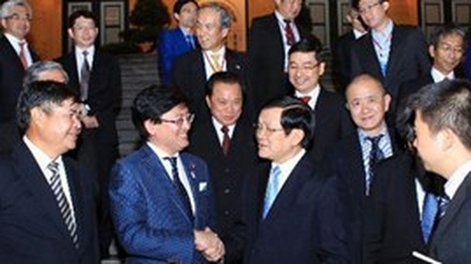 President Sang meets with Japanese firms - 1