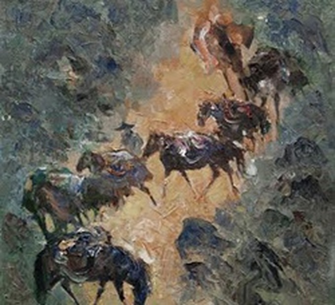 Ha Giang stallions come alive in oil paintings - 2