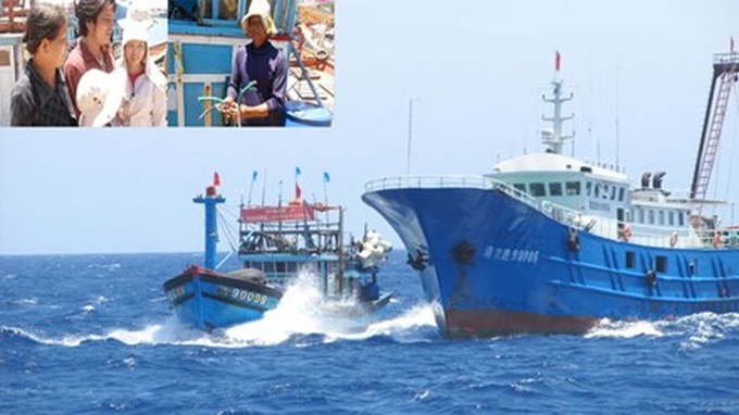 Chinese ship sinks Vietnamese fishing vessel - 1