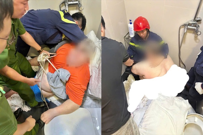 Danang rescuers free US tourist trapped in bathroom - 1
