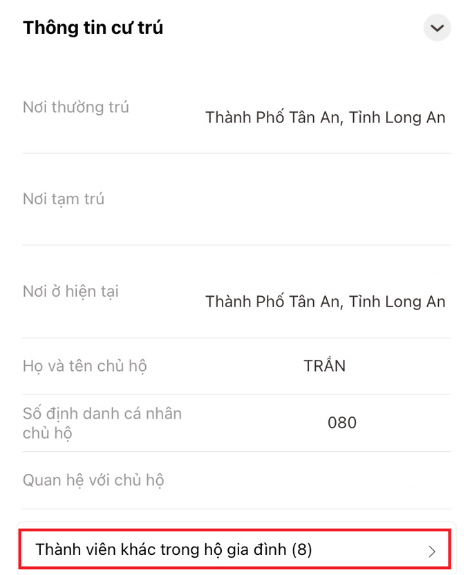 Cách kích hoạt và xem thông tin cư trú, hộ khẩu điện tử trên VNeID - 5