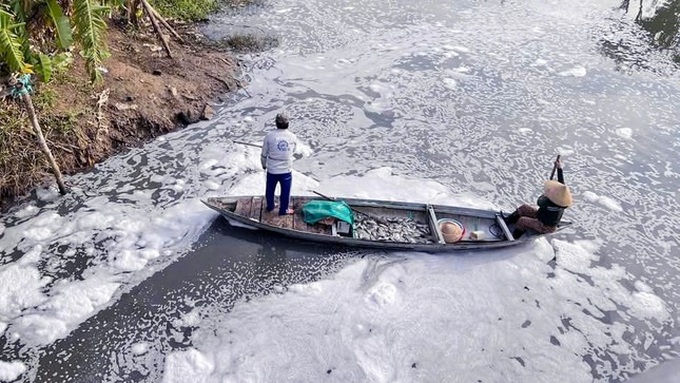 Foul wastewater pollutes Danang river - 2