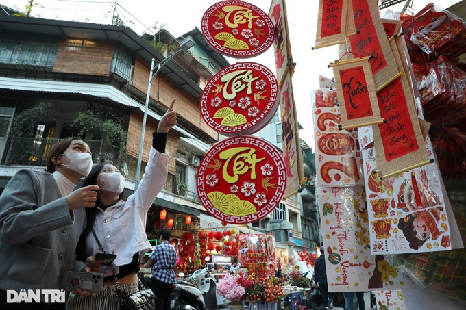 Famous Hanoi flower market attracts Tet shoppers - 1