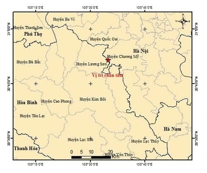 2.6 magnitude earthquake jolts Hanoi capital in the evening - 1