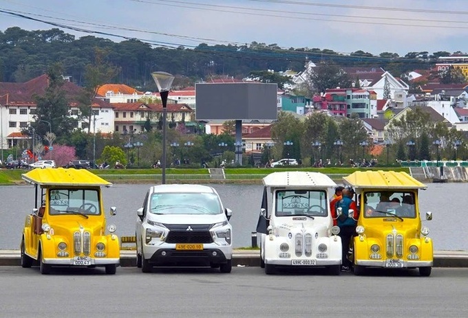 Dalat halts pilot service on electric tourist vehicles - 1