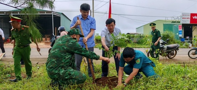 Lam Dong plants over 5,000 trees along border road with Cambodia - 3 Lam Dong plants over 5,000 trees along border road with Cambodia - 3