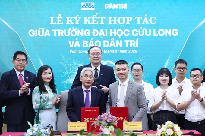 Dantri signs cooperation agreement with Cuu Long University - 1